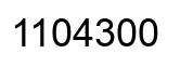 Número 1104300 imagen negro
