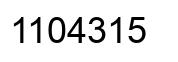 Number 1104315 black image