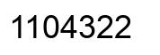 Número 1104322 imagen negro
