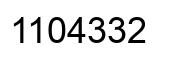 Number 1104332 black image