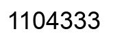 Number 1104333 black image