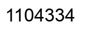 Number 1104334 black image