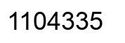 Number 1104335 black image