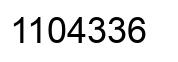 Number 1104336 black image