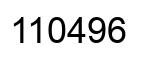 Number 110496 black image