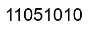Number 11051010 black image