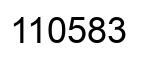 Number 110583 black image