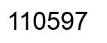 Number 110597 black image
