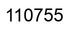 Number 110755 black image