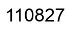 Number 110827 black image