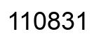 Number 110831 black image