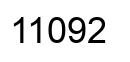 Number 11092 black image