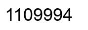 Number 1109994 black image