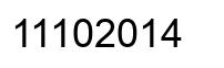 Number 11102014 black image