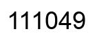 Number 111049 black image