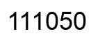 Number 111050 black image
