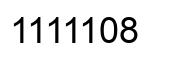 Number 1111108 black image