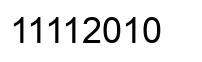 Number 11112010 black image
