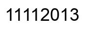 Number 11112013 black image