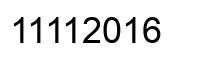 Number 11112016 black image
