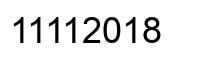 Number 11112018 black image