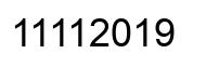 Number 11112019 black image