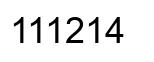 Number 111214 black image