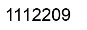 Number 1112209 black image
