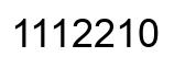 Number 1112210 black image