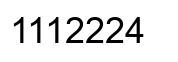 Number 1112224 black image
