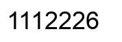 Number 1112226 black image