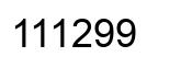 Number 111299 black image