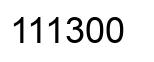 Number 111300 black image