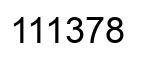 Número 111378 imagen negro