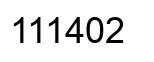 Number 111402 black image