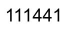 Number 111441 black image