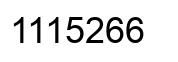 Number 1115266 black image