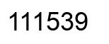 Number 111539 black image