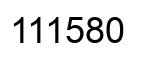 Number 111580 black image