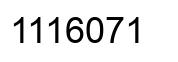 Number 1116071 black image