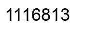 Number 1116813 black image