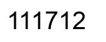 Number 111712 black image