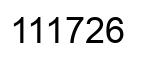 Number 111726 black image