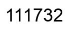 Number 111732 black image