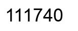 Number 111740 black image