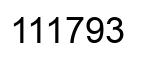 Number 111793 black image