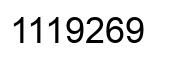 Number 1119269 black image