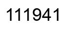 Number 111941 black image