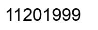 Number 11201999 black image