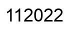 Number 112022 black image